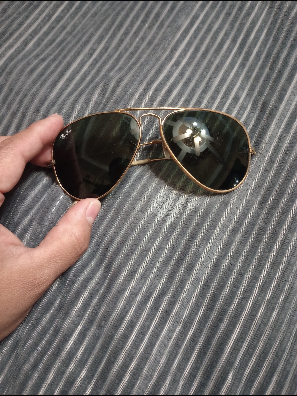 Ray-Ban Aviator Sunglasses Gold Frame with Dark Green Lenses